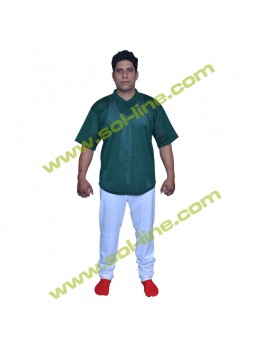 Pro Weight Mesh Two Button Down Red Half Sleeve Jerseys
